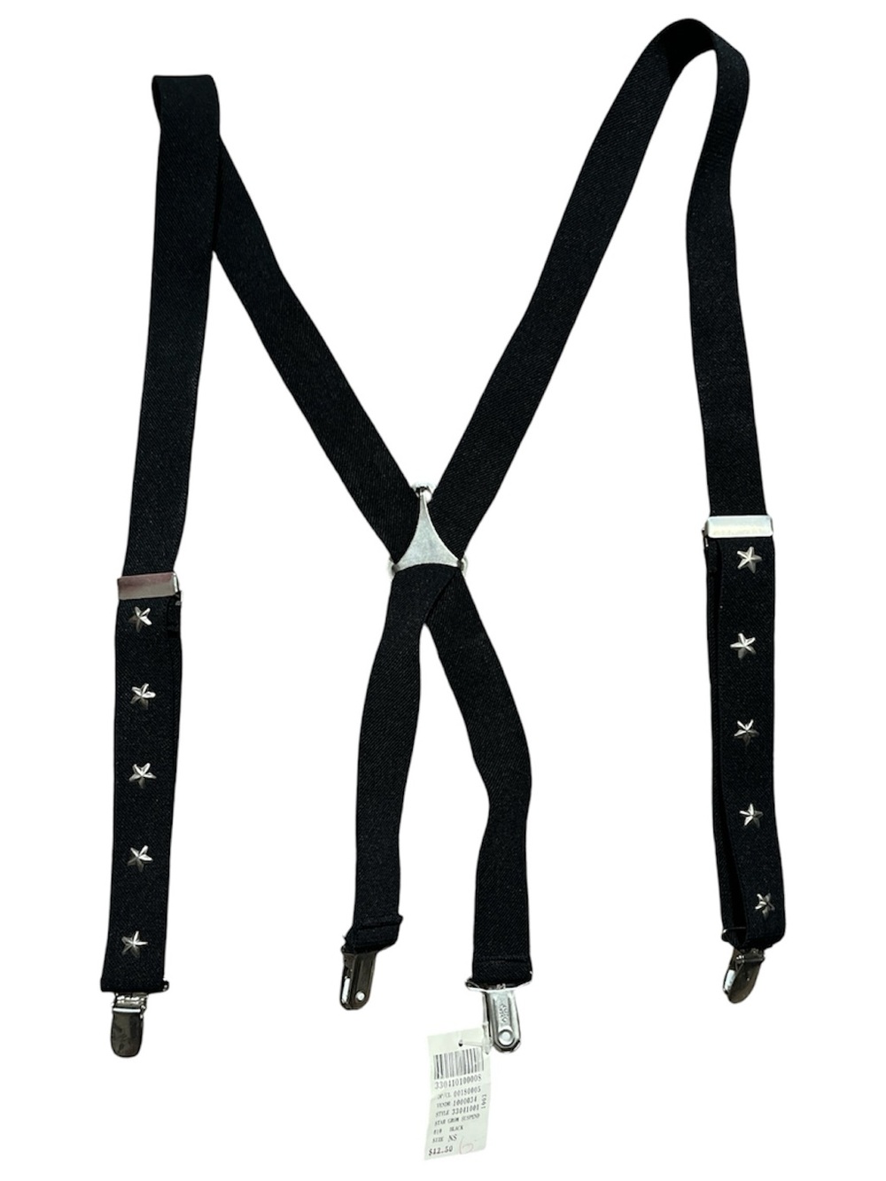 Black Star Studded Suspenders